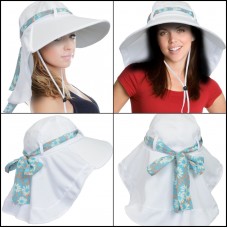 Sun Blocker Mujer&apos;s Sun Hat Large Brim Beach Travel Fishing Hat with Neck Flap 742010035770 eb-97392682